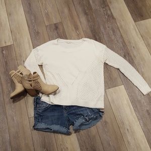 White light weight sweater